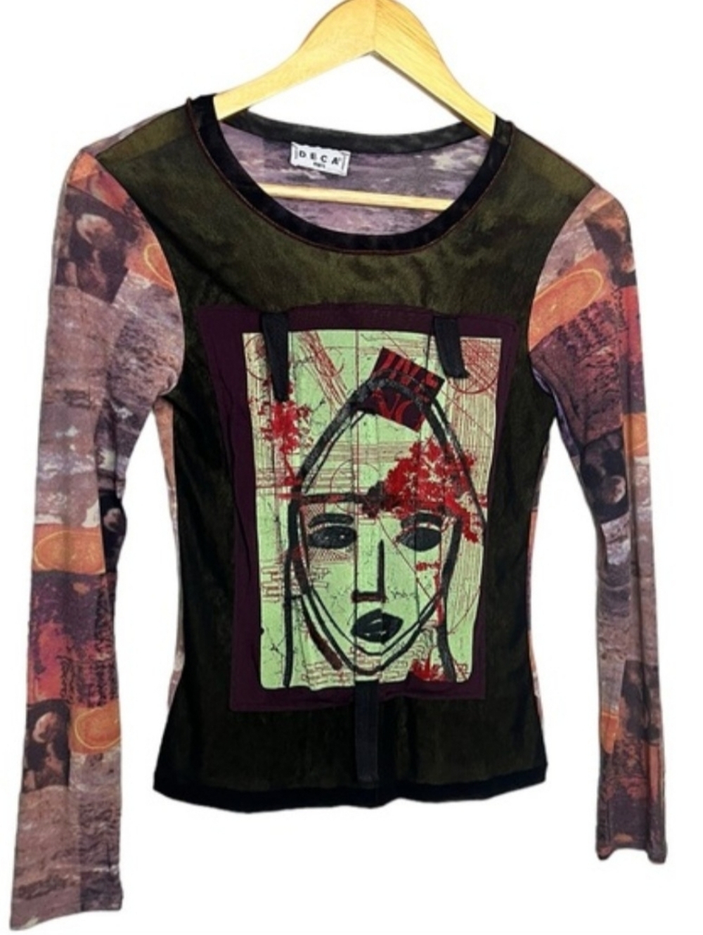 Mesh Long Sleeve Top Rave 90s Party Shirt Club Wear Street Style